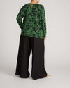 Joan Liquid Jersey Long Sleeve Top - Green Sgrafitto Print | Plus Size & Straight Size Women's Fashion | Universal Standard