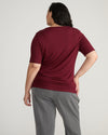 Louise Short Sleeve Liquid Jersey Top - Deep Red | Plus Size & Straight Size Women's Fashion | Universal Standard