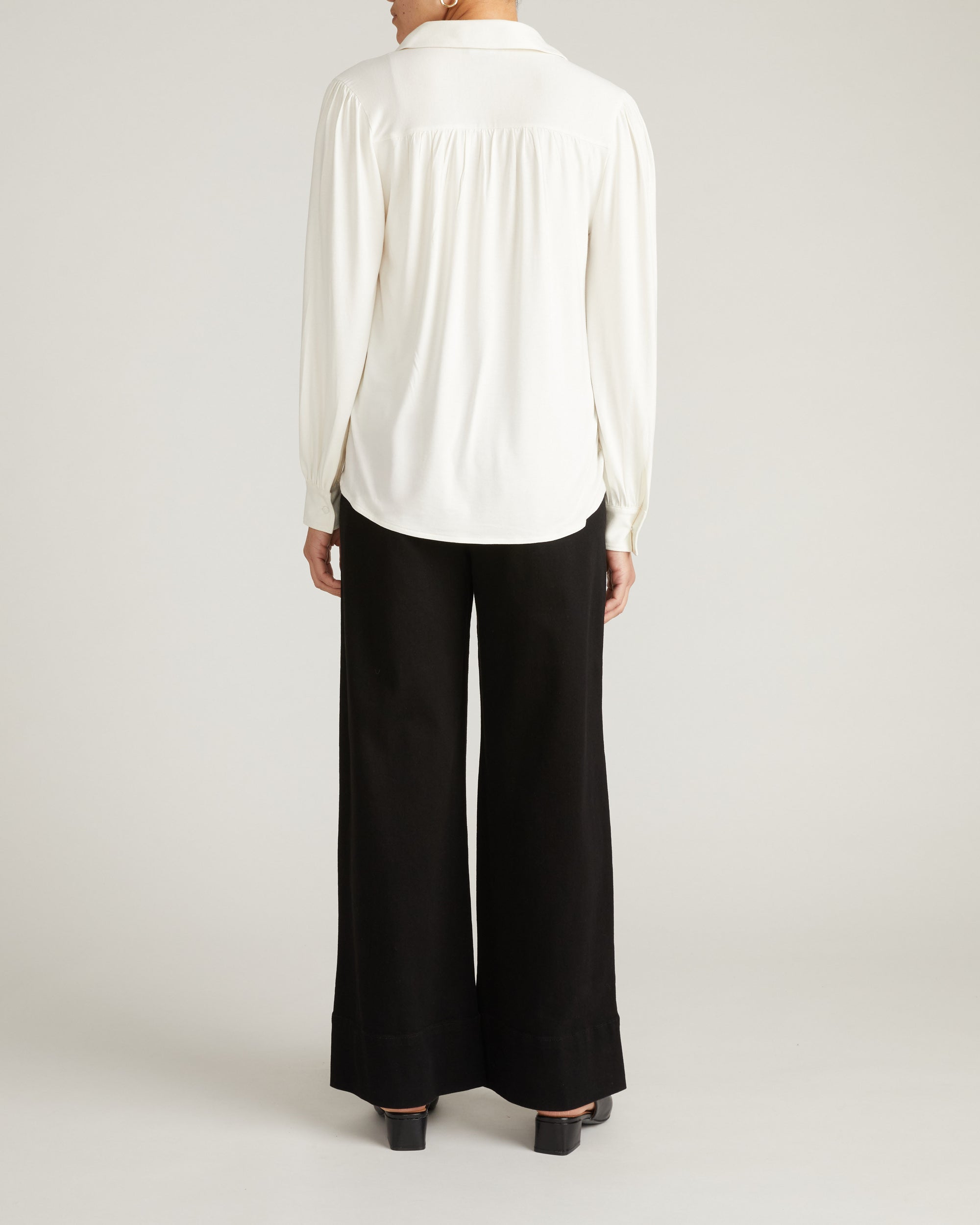Moore Liquid Jersey Blouse - White | Plus Size & Straight Size Women's Fashion | Universal Standard