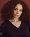 Lansbury Crepe Jersey Blouse - Black Cherry