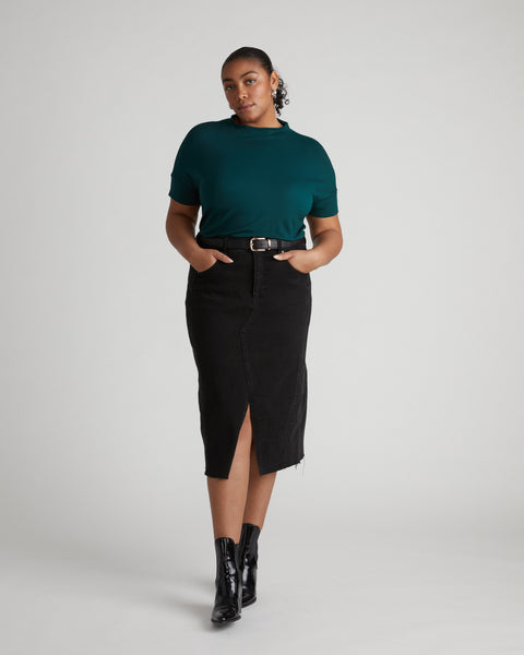 Petra Liquid Jersey Top - Forest Green – Universal Standard