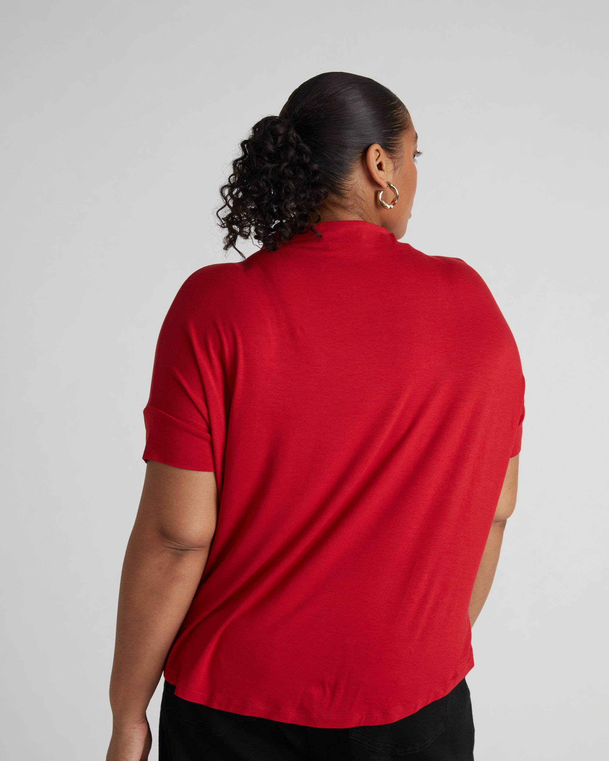 Petra Liquid Jersey Top - New York Red | Plus Size & Straight Size Women's Fashion | Universal Standard