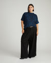 Petra Liquid Jersey Top - Deep Teal Animal Print