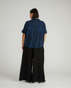 Petra Liquid Jersey Top - Deep Teal Animal Print