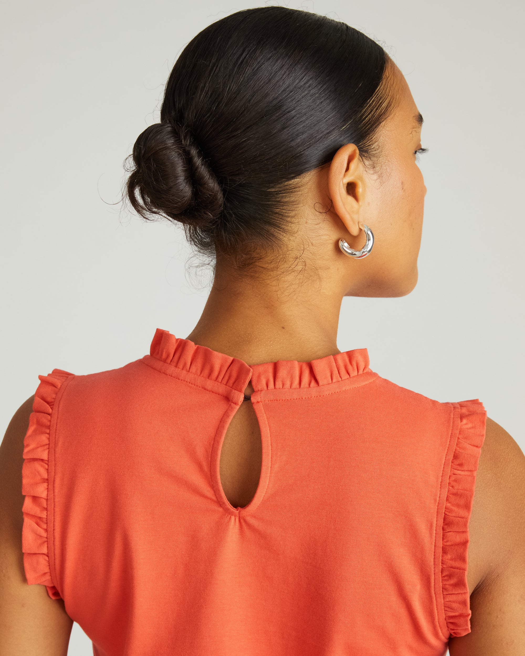 Tabitha Frill Top - Coral Reef