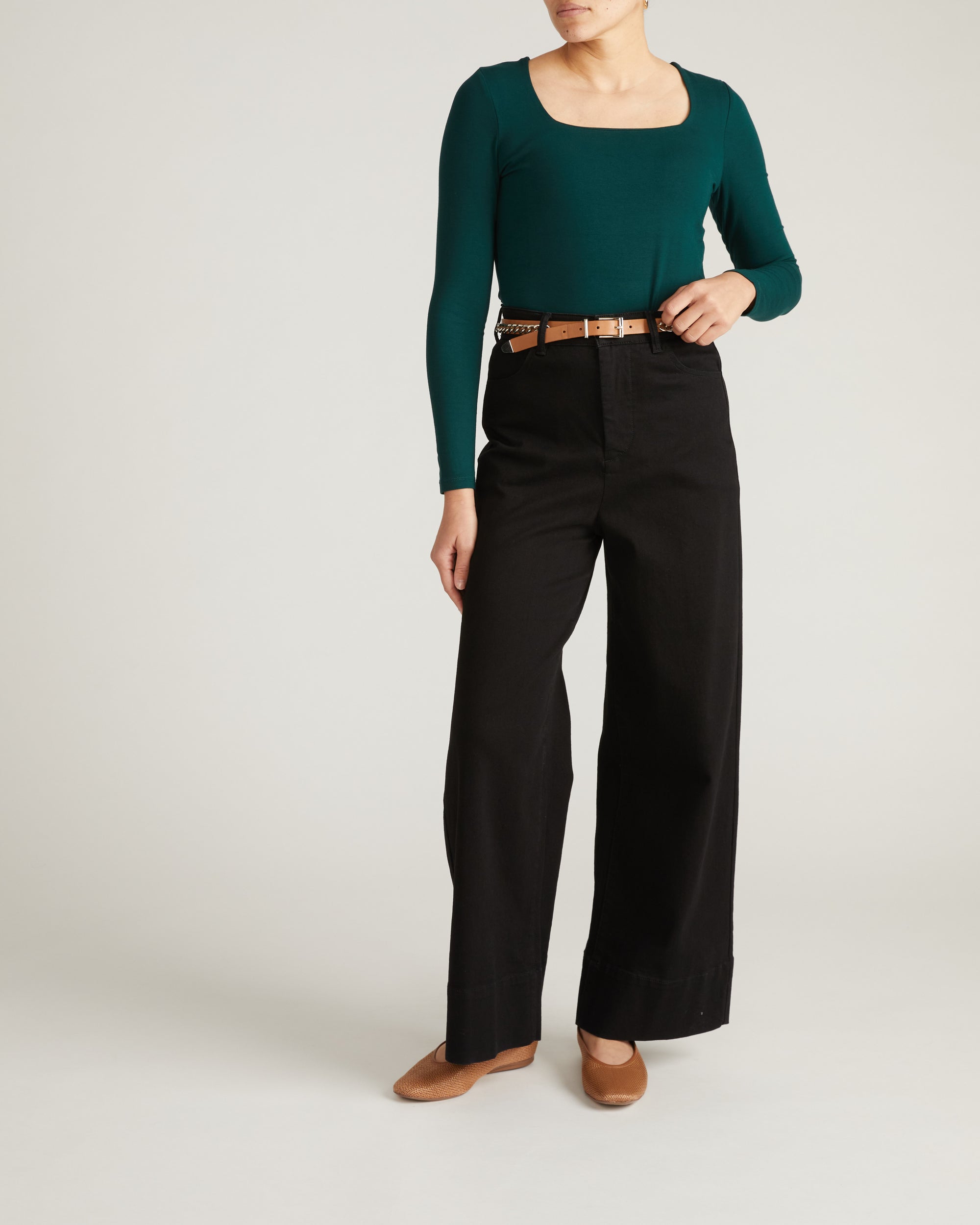 Agatha Liquid Jersey Top - Forest Green | Plus Size & Straight Size Women's Fashion | Universal Standard