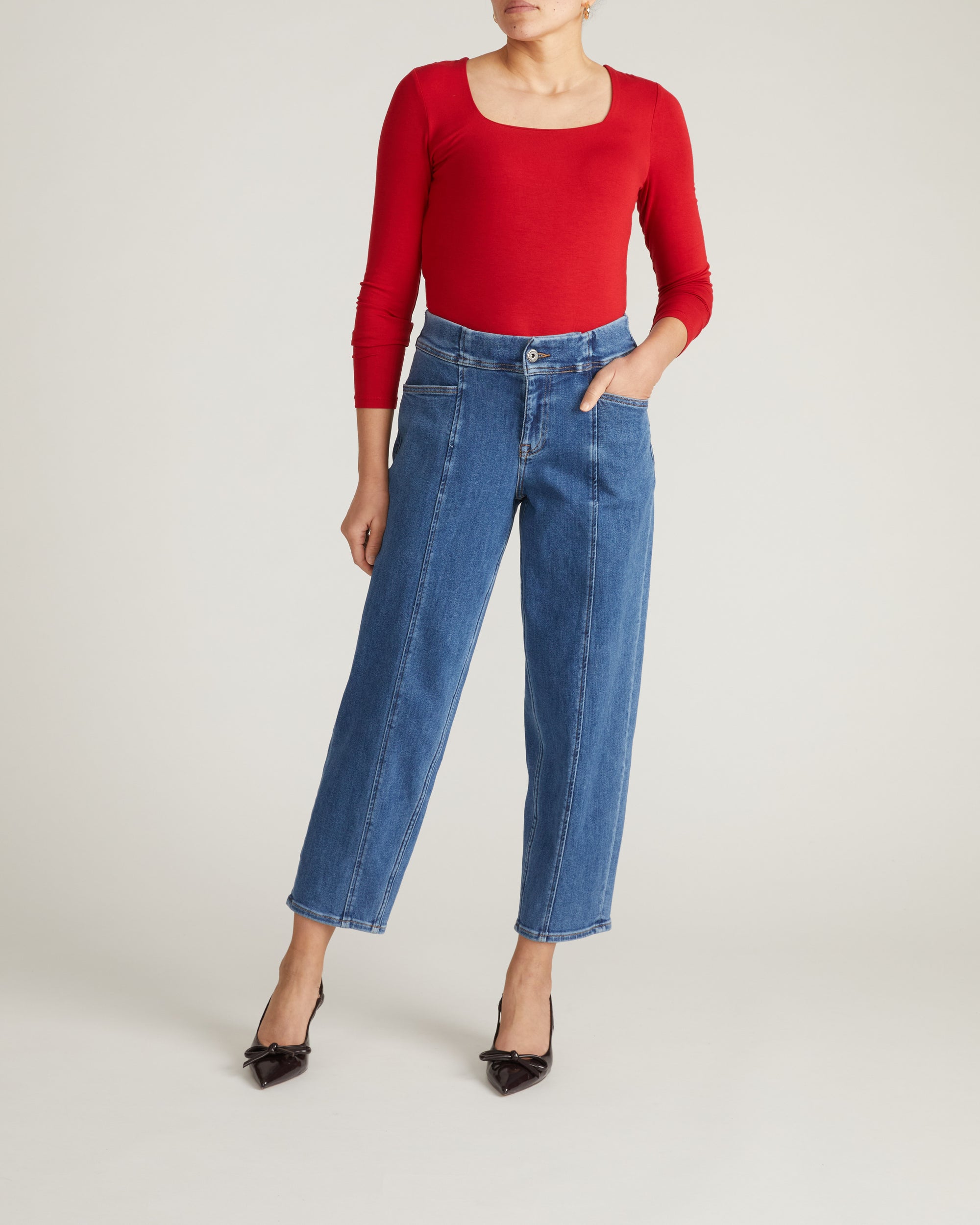 Agatha Liquid Jersey Top - New York Red | Plus Size & Straight Size Women's Fashion | Universal Standard