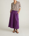 Button Back Linen Blend Polo Shirt - Peppercorn Stripe | Plus Size & Straight Size Women's Fashion | Universal Standard