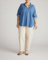 Button Back Tencel Chambray Shirt - Cove Blue | Plus Size & Straight Size Women's Fashion | Universal Standard
