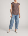 Heatwave Divine Jersey Flared Top - Brown/White Dot Print | Plus Size & Straight Size Women's Fashion | Universal Standard