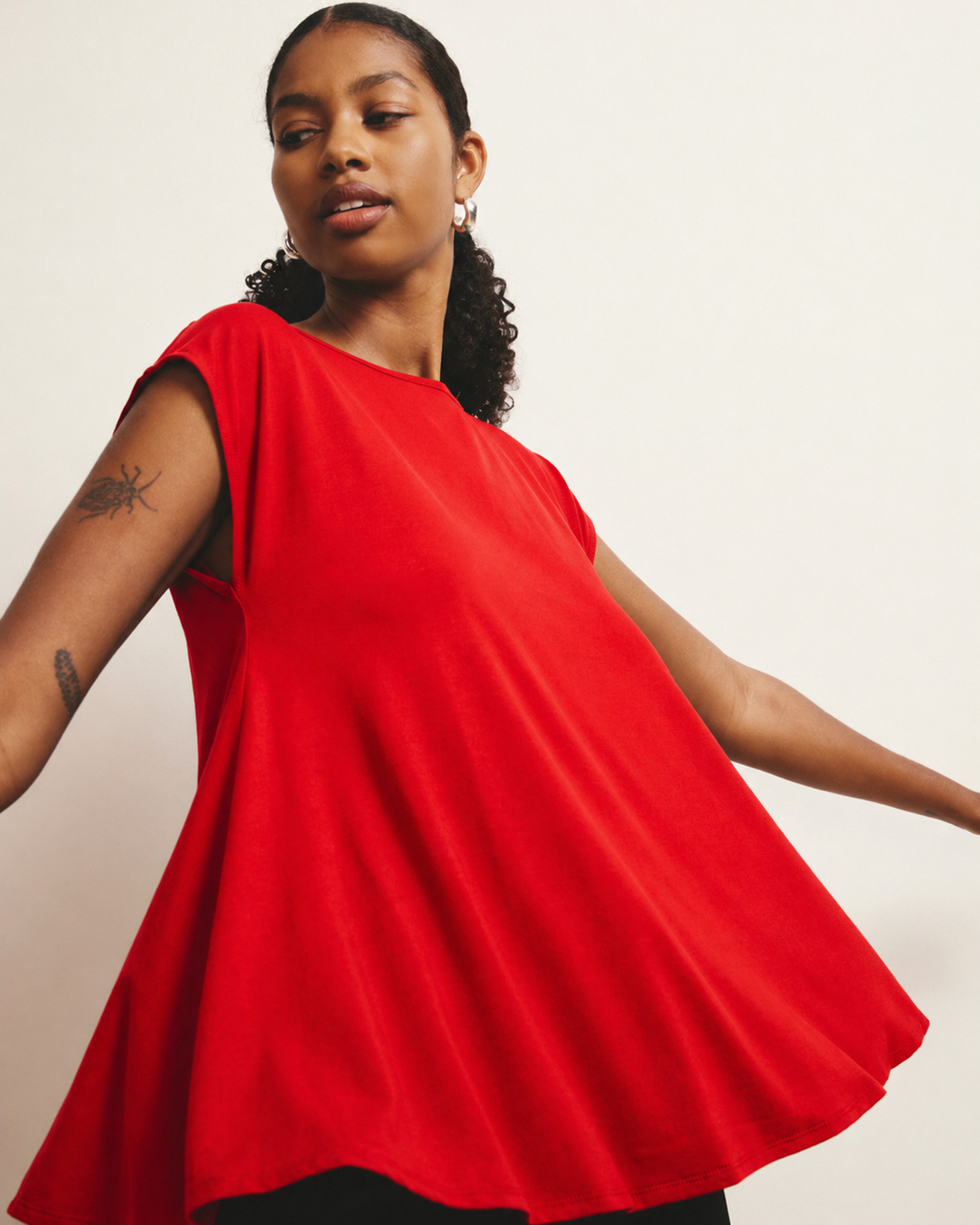 Heatwave Divine Jersey Flared Top - Shoreline Sunset | Plus Size & Straight Size Women's Fashion | Universal Standard