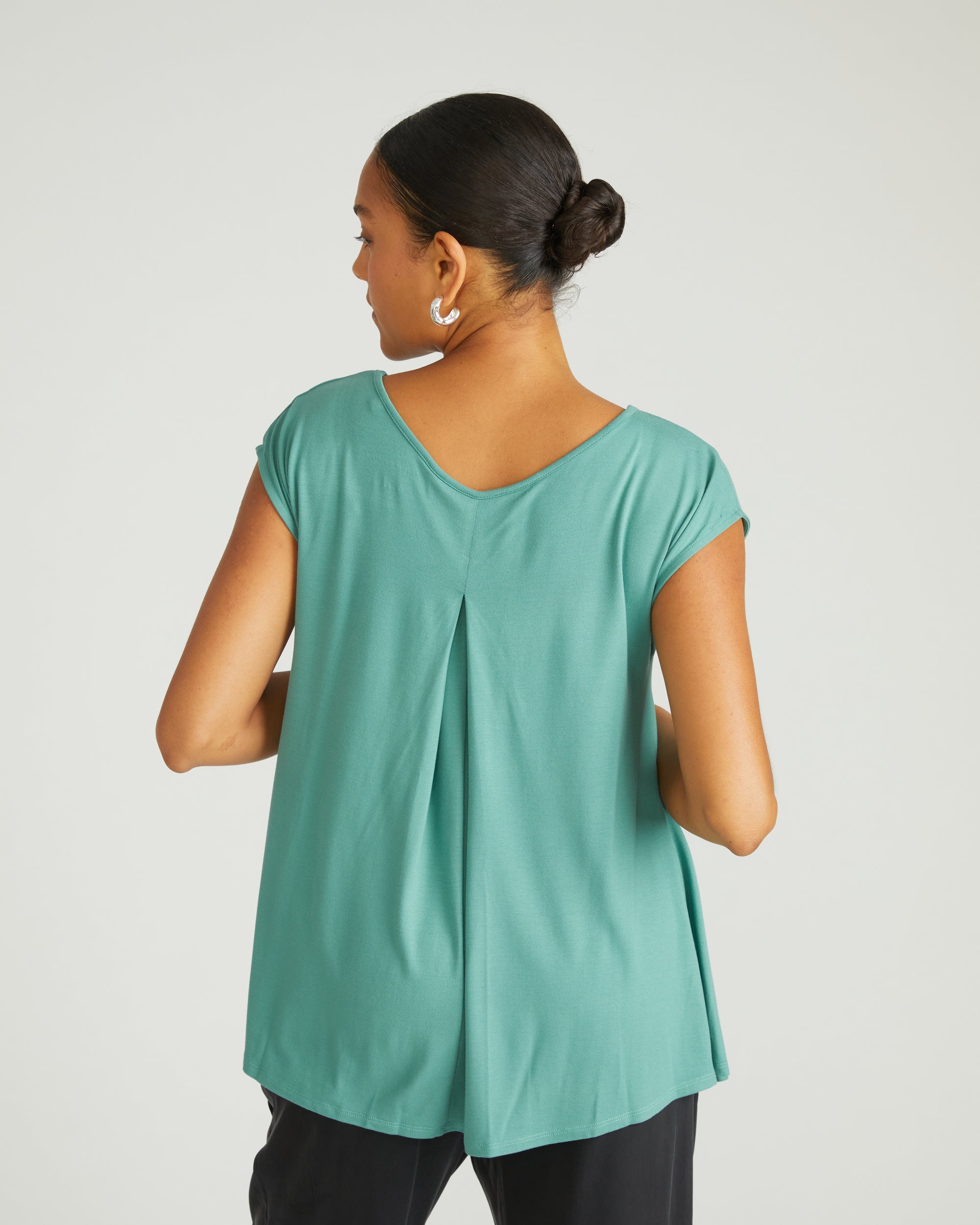 Heatwave Divine Jersey Flared Top - Mint