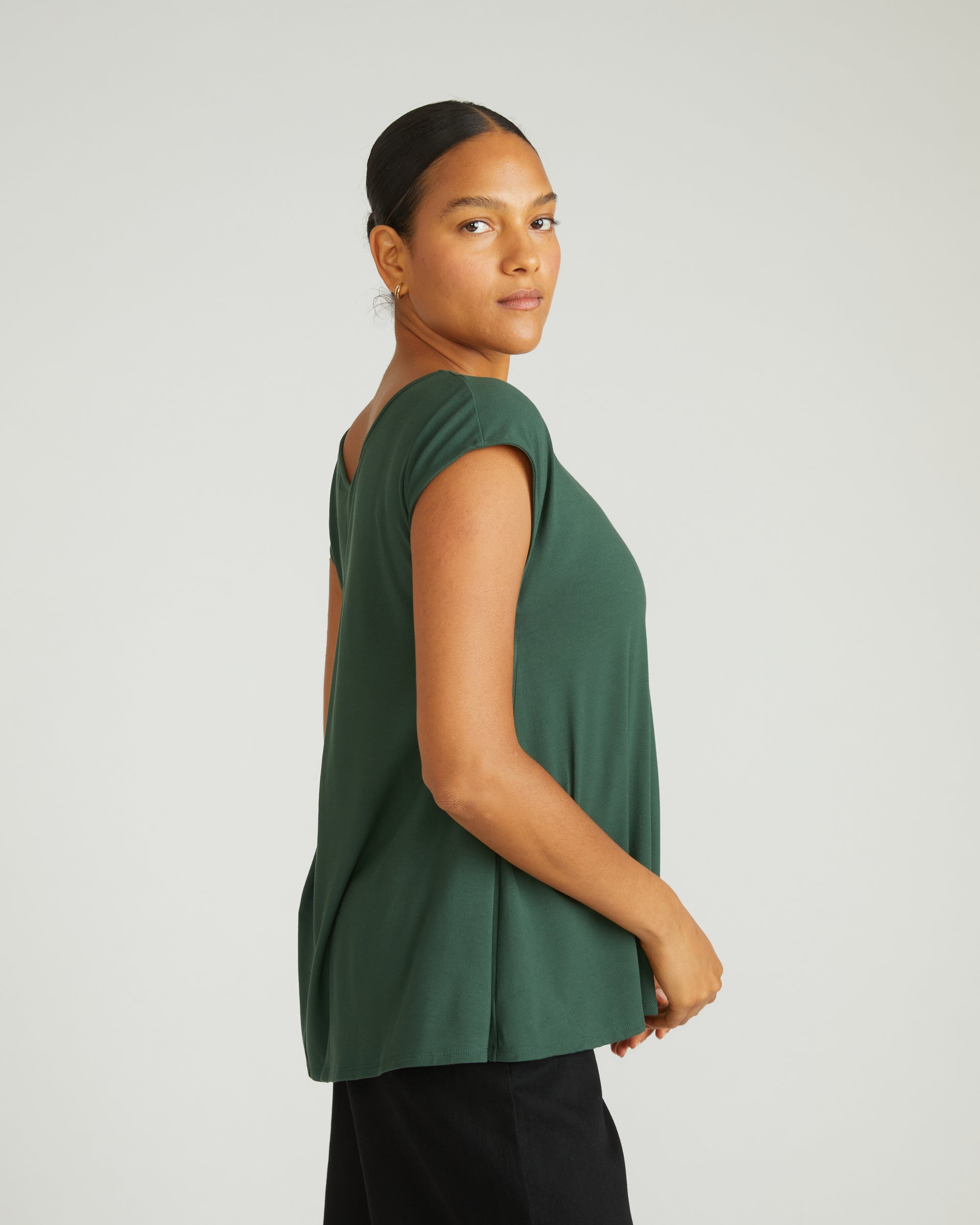 Heatwave Divine Jersey Flared Top - Conifer | Plus Size & Straight Size Women's Fashion | Universal Standard