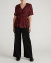 Flora Liquid Jersey Top - Very Cherry Print | Plus Size & Straight Size Women's Fashion | Universal Standard