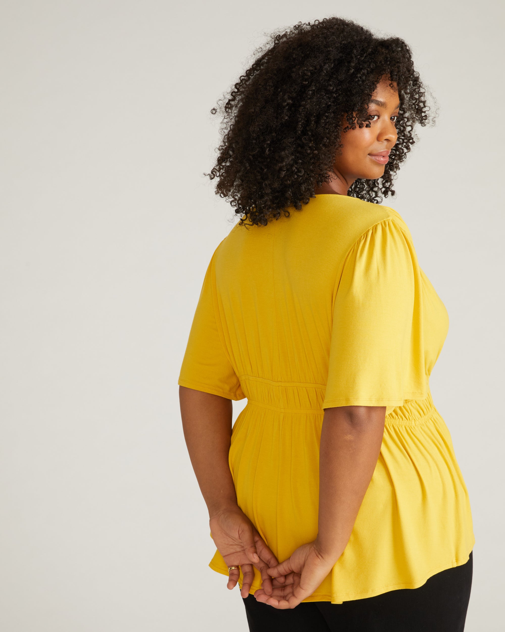 Flora Liquid Jersey Top - Golden Hour