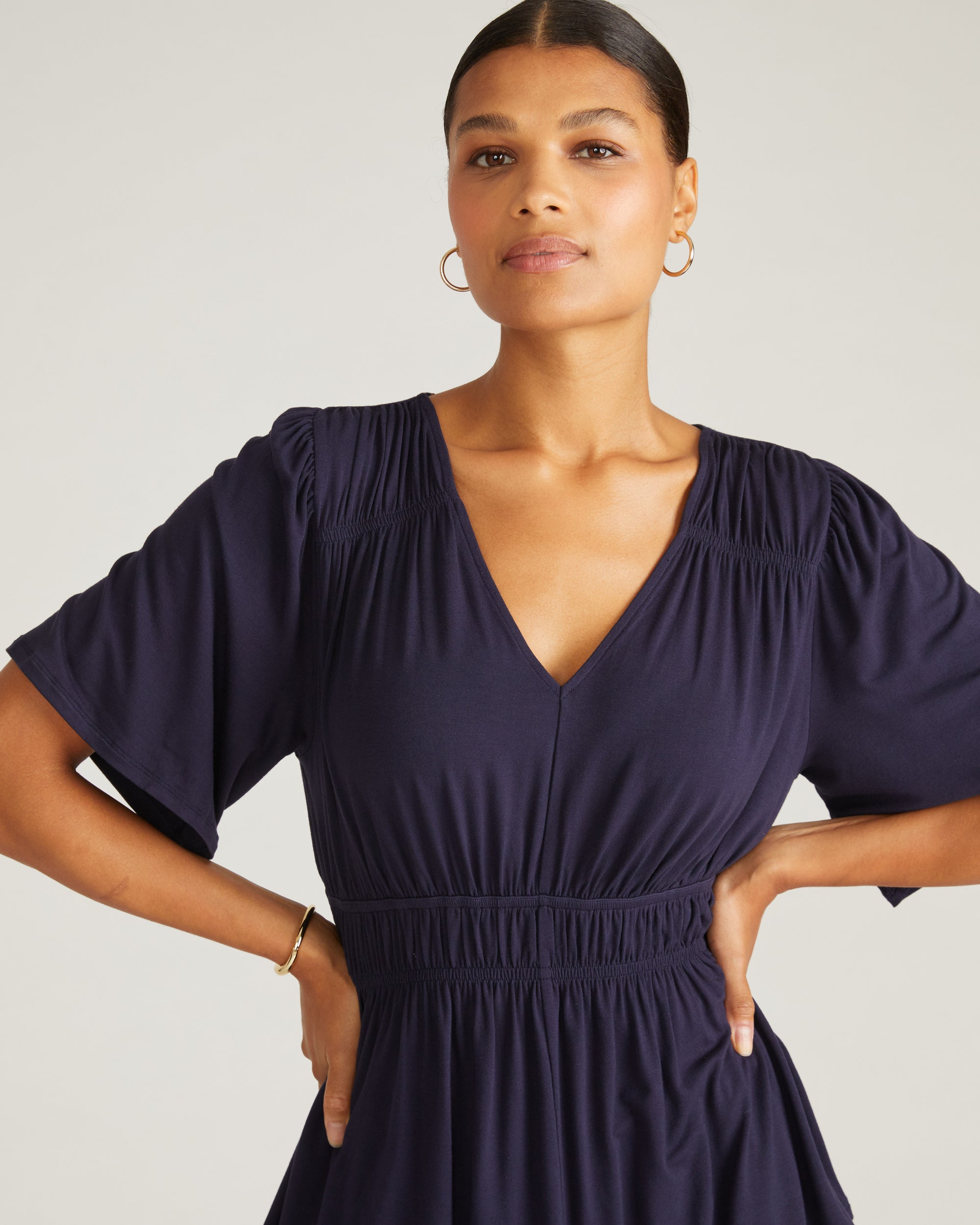 Flora Liquid Jersey Top - Midnight | Plus Size & Straight Size Women's Fashion | Universal Standard