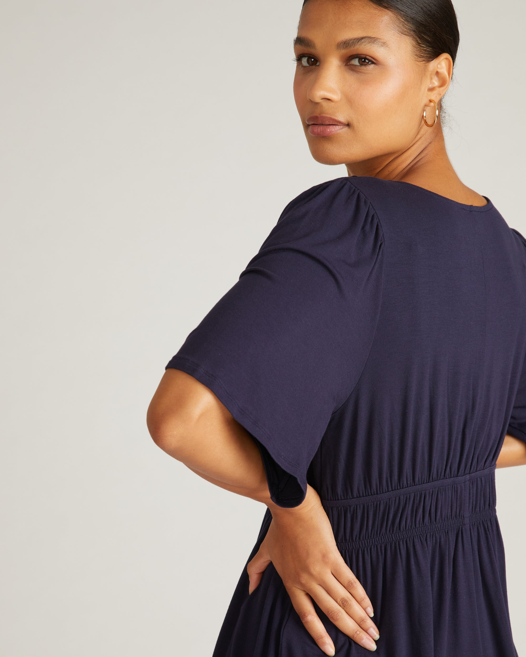 Flora Liquid Jersey Top - Midnight | Plus Size & Straight Size Women's Fashion | Universal Standard