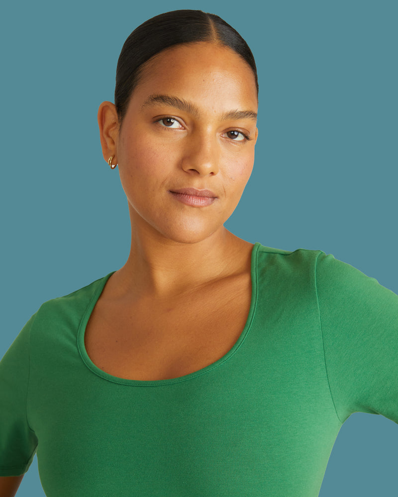 Scoop Neck Tee - Clover