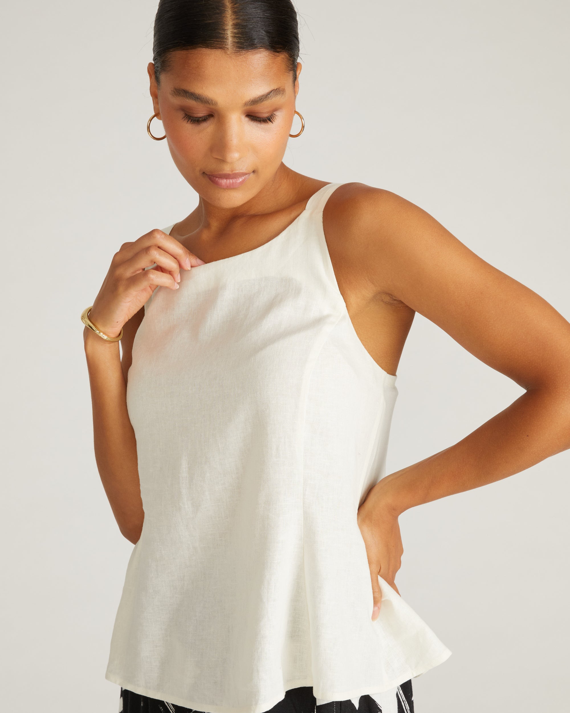 Kuki Linen Top - White