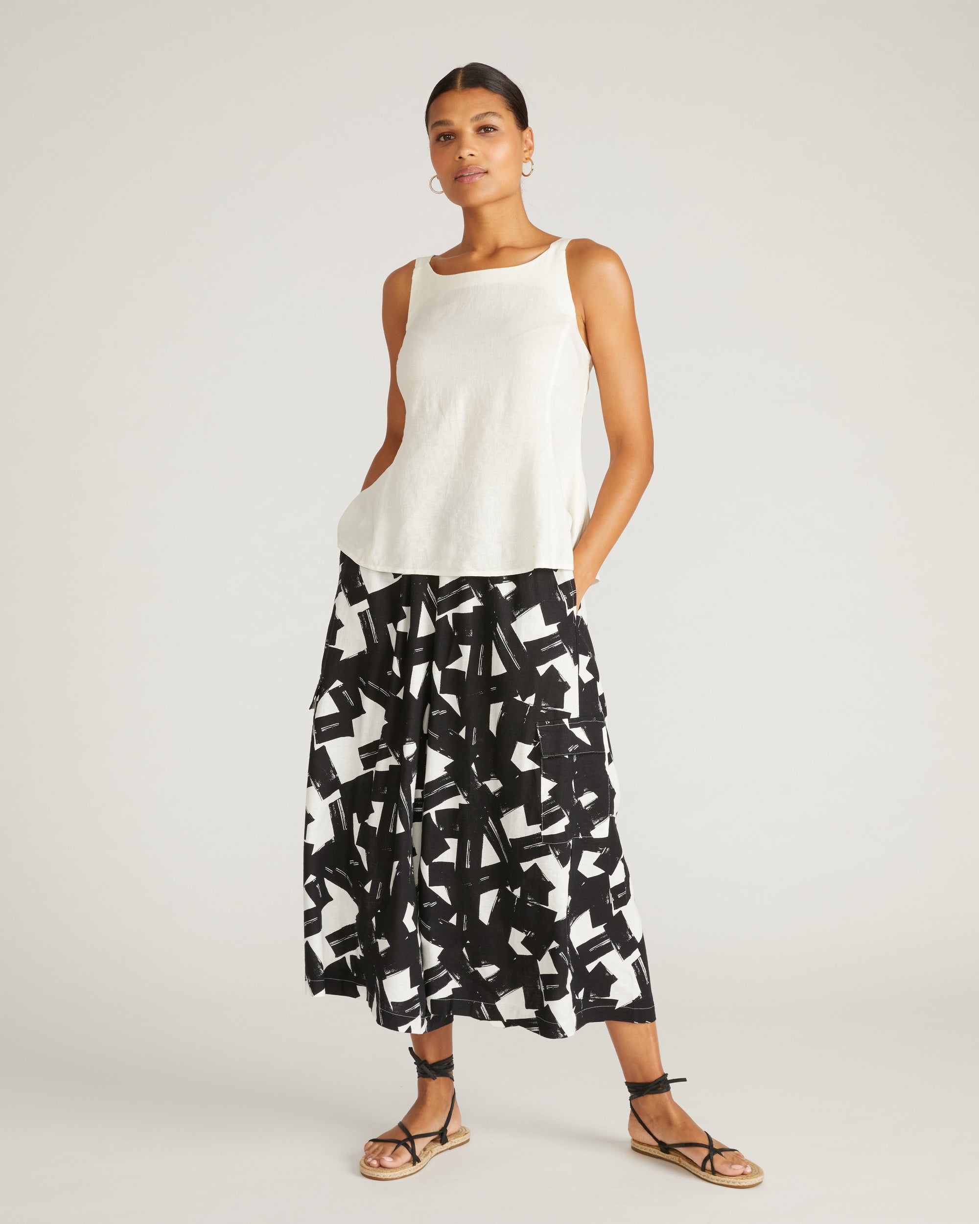 Kuki Linen Top - White