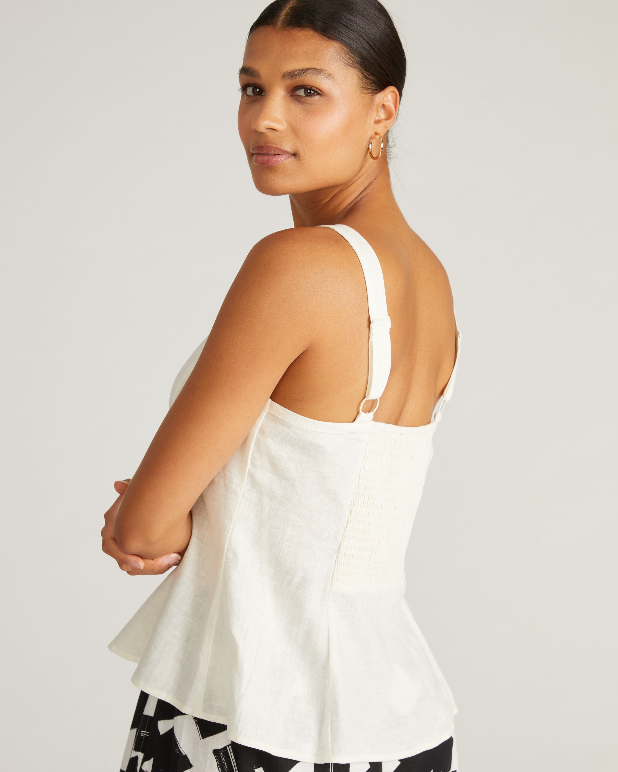 Kuki Linen Top - White