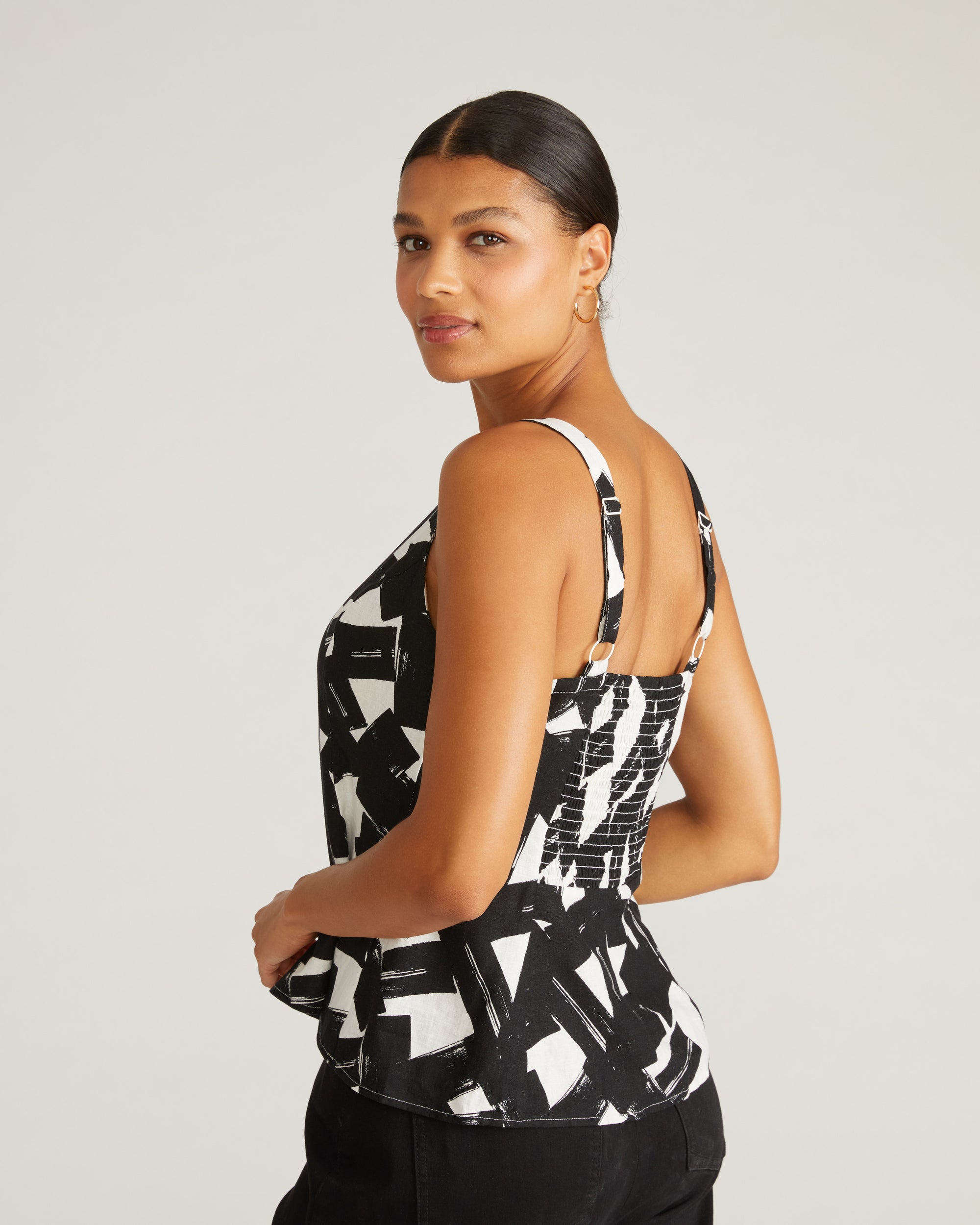 Kuki Linen Top - Santiago Print