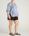 Avalon Linen Blend Blouse - Rococo Beach Print | Plus Size & Straight Size Women's Fashion | Universal Standard
