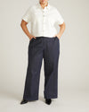 Flynn Short Sleeve Denim Shacket - White | Plus Size & Straight Size Women's Fashion | Universal Standard