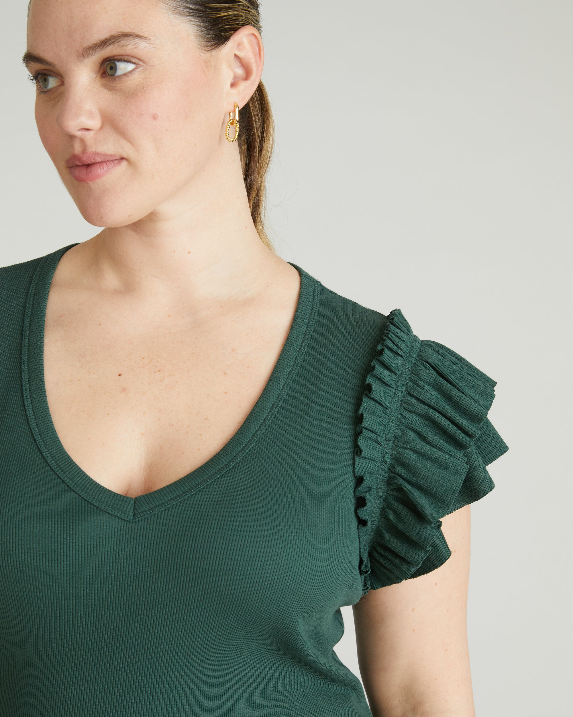 Magnolia Ribbed Top - Conifer | Plus Size & Straight Size Women's Fashion | Universal Standard