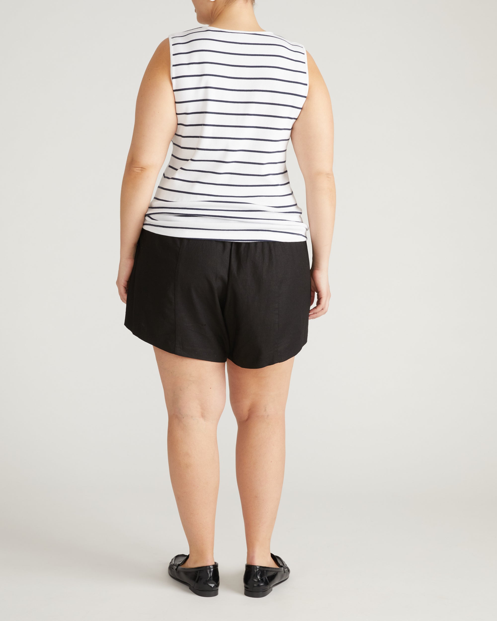 Daisy Ribbed Tank - Nautical Navy Stripe | Plus Size & Straight Size Women's Fashion | Universal Standard