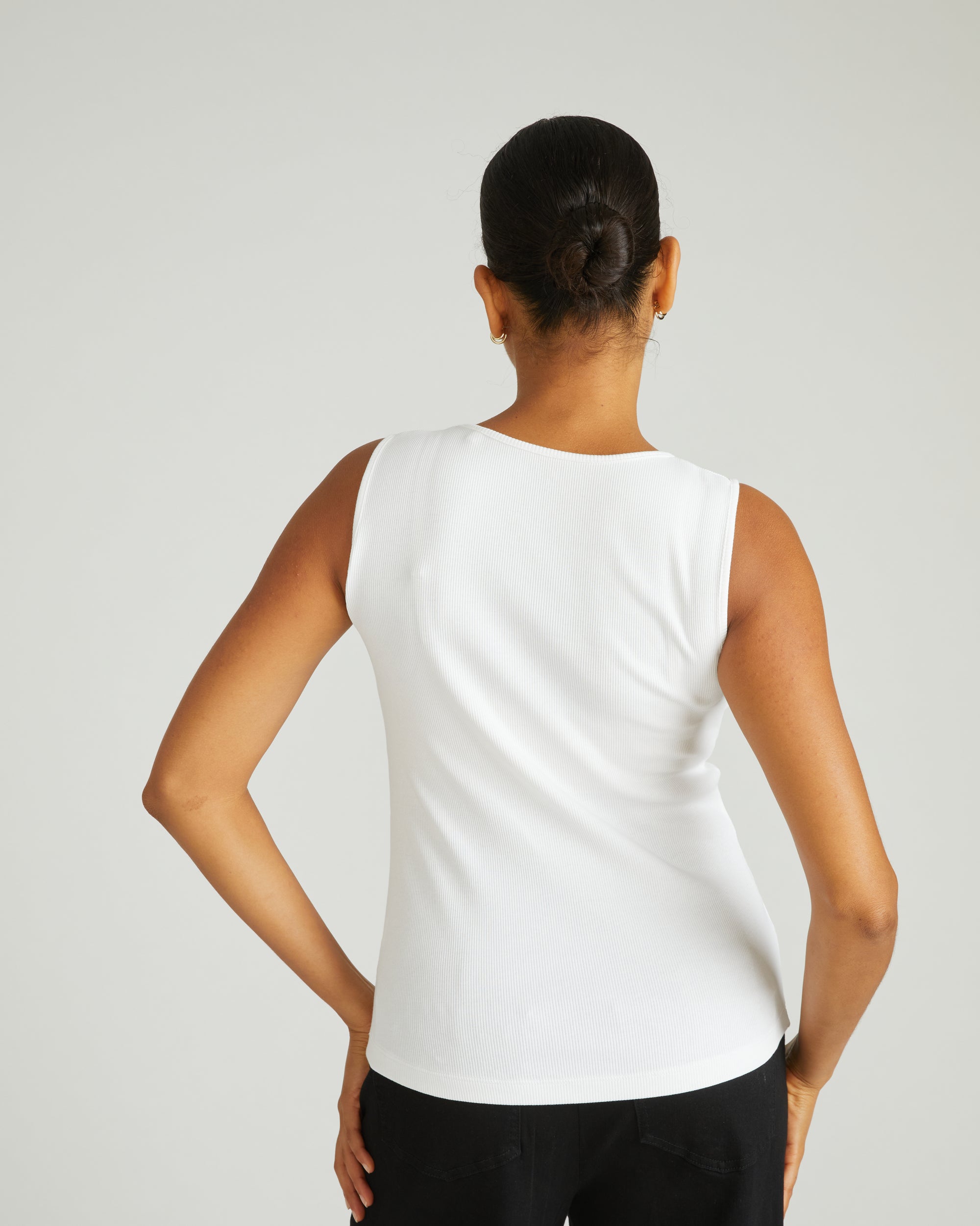 Daisy Ribbed Tank - White | Plus Size & Straight Size Women's Fashion | Universal Standard