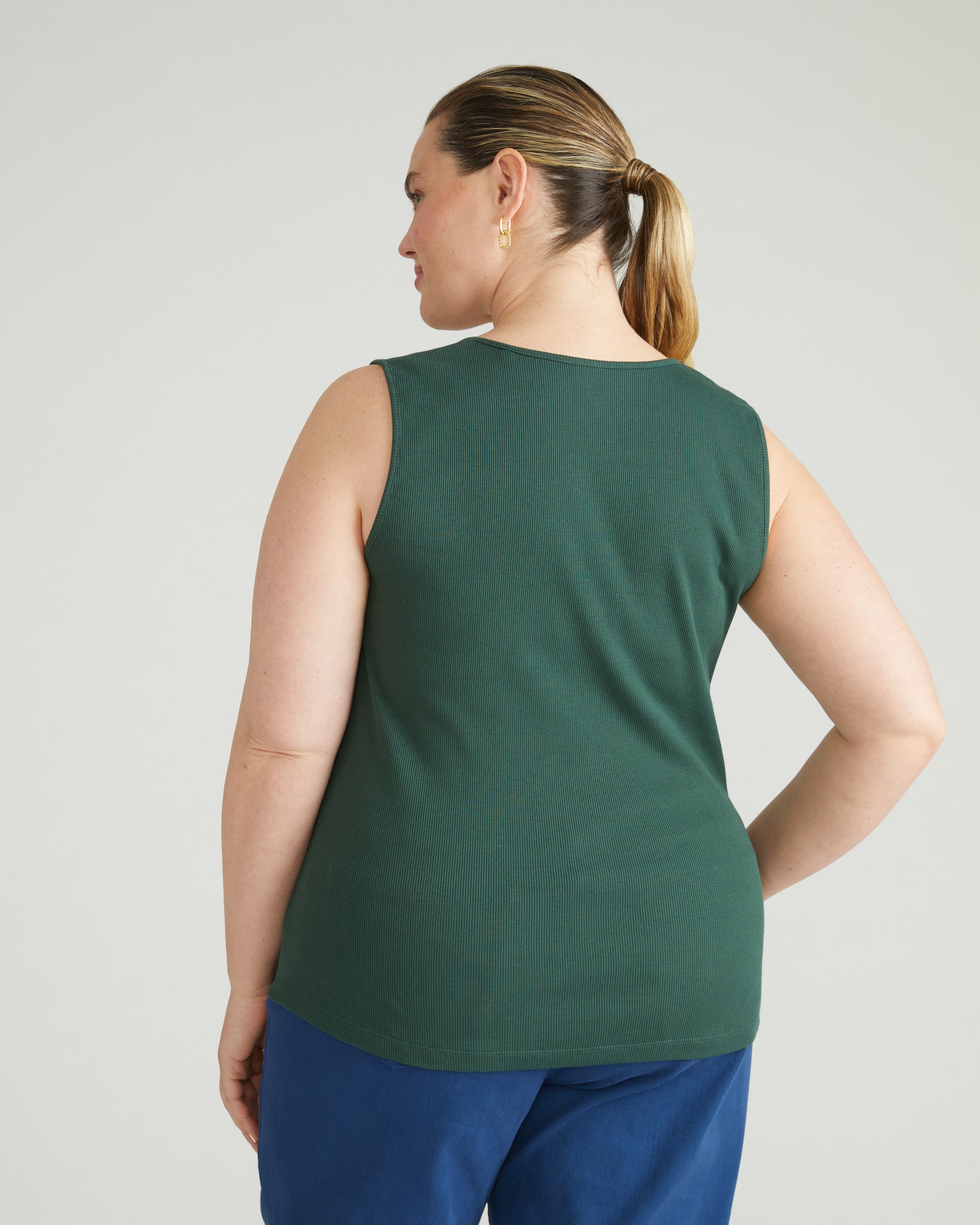 Daisy Ribbed Tank - Conifer | Plus Size & Straight Size Women's Fashion | Universal Standard