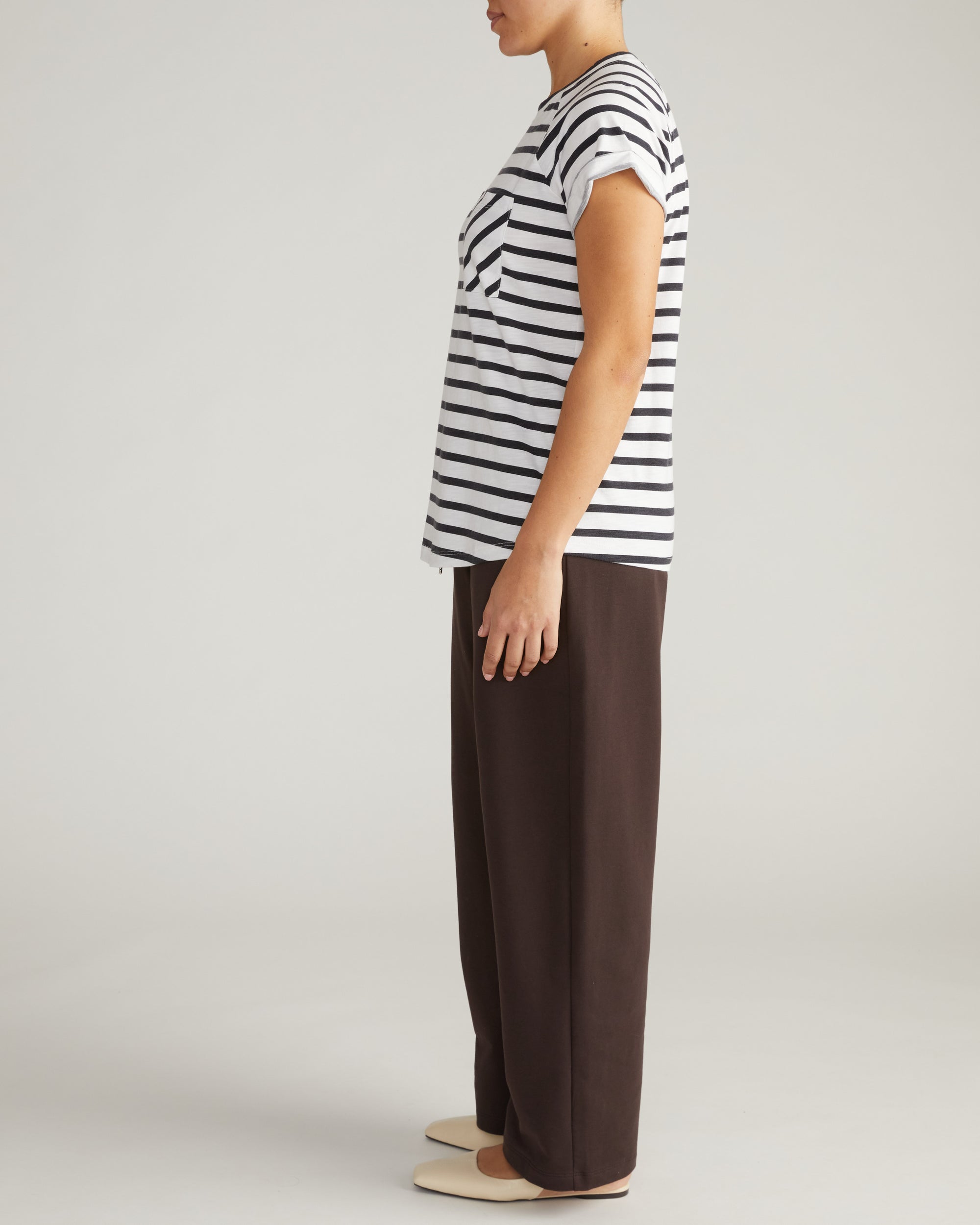 Light-As-Air Boy Tee - Zen Stripe | Plus Size & Straight Size Women's Fashion | Universal Standard