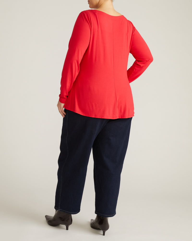 Cassandra Divine Jersey Top - Lipstick | Plus Size & Straight Size Women's Fashion | Universal Standard