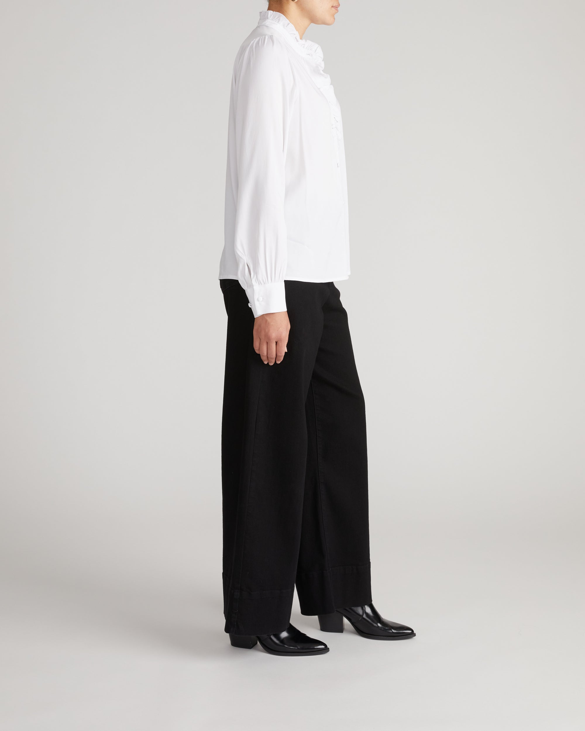 Endora Stretch Cupro Blouse - White | Plus Size & Straight Size Women's Fashion | Universal Standard