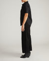 Elbe Stretch Poplin Short Sleeve Shirt - Black | Plus Size & Straight Size Women's Fashion | Universal Standard