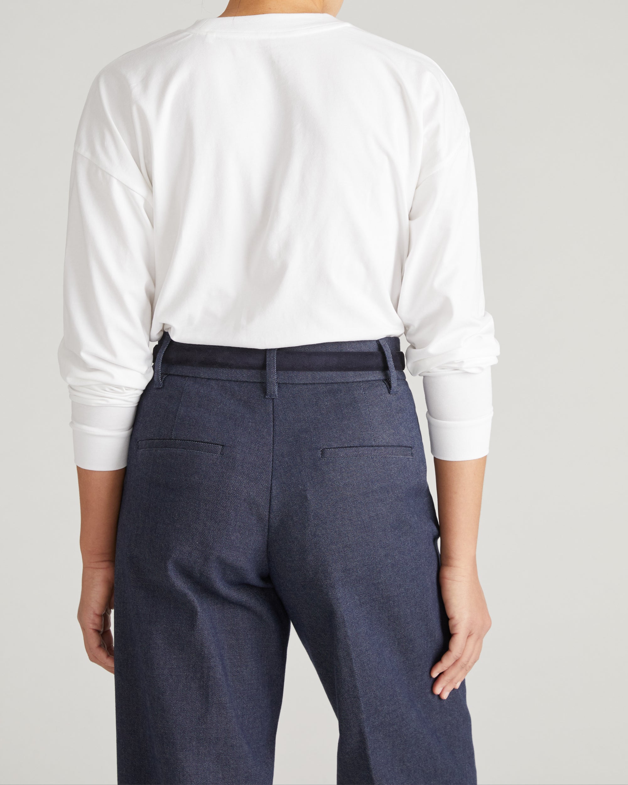 Long Sleeve Relaxed Tee - White