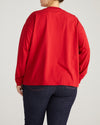 Long Sleeve Relaxed Tee - Ruby Red