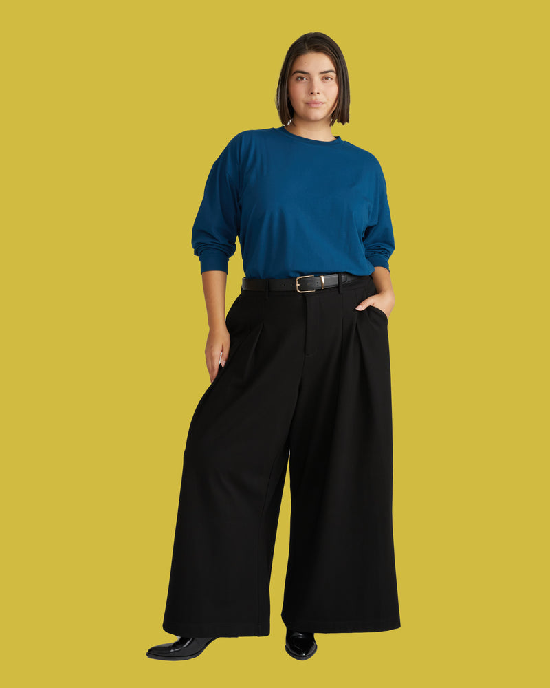 Long Sleeve Relaxed Tee - Deep Teal