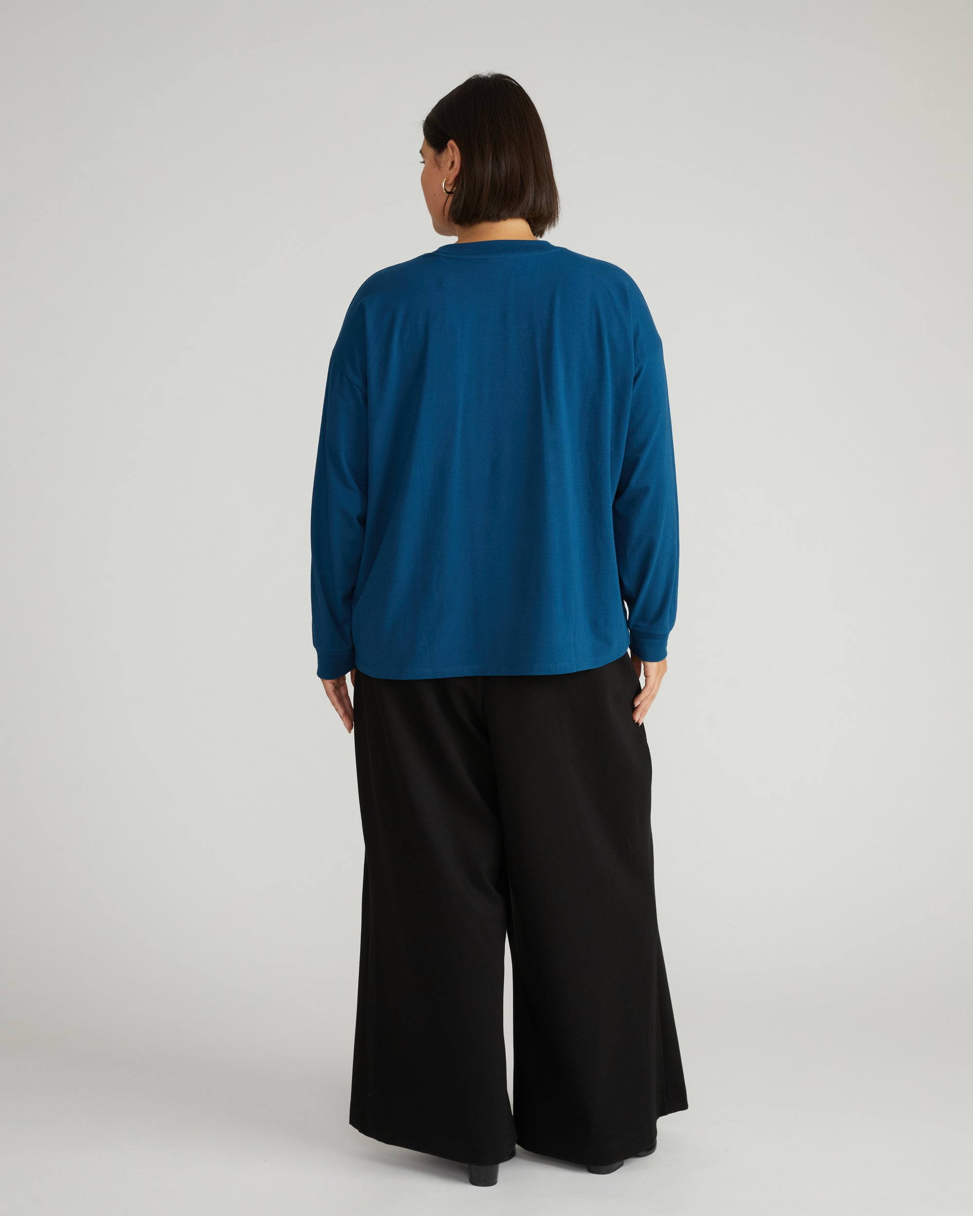 Long Sleeve Relaxed Tee - Deep Teal