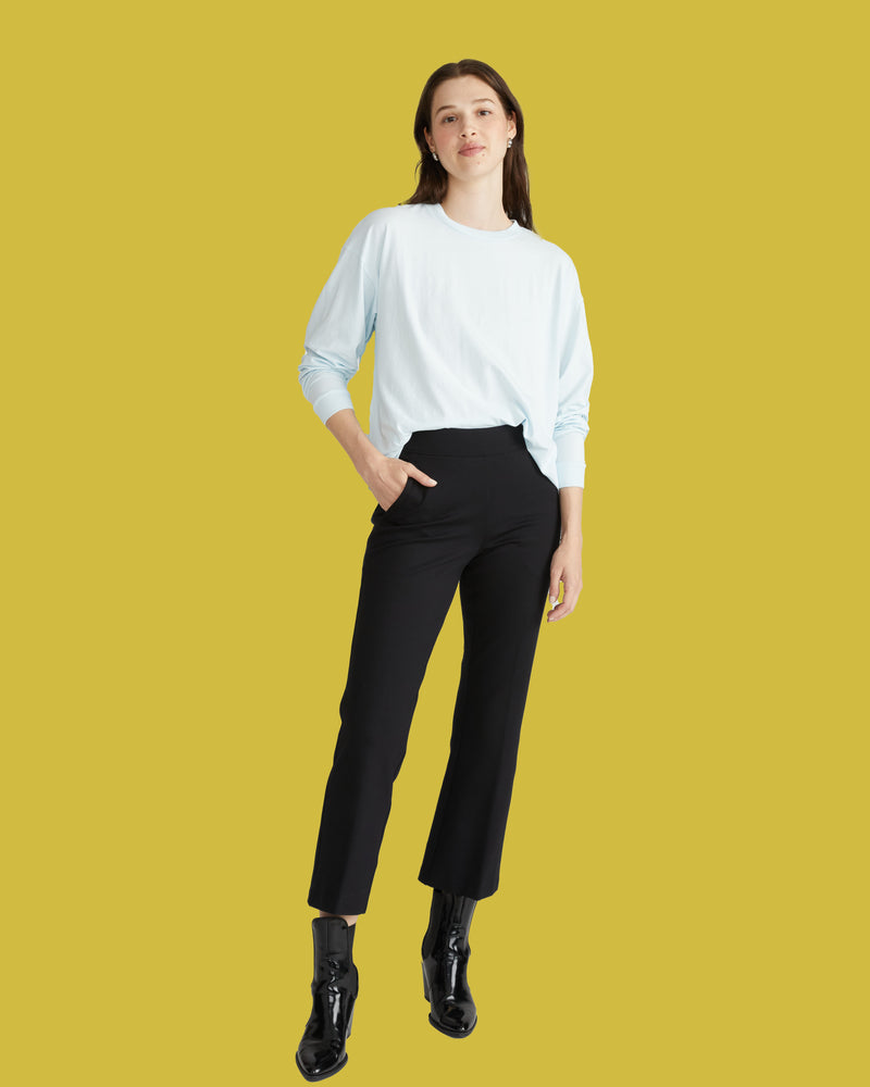 Long Sleeve Relaxed Tee - Silver Blue