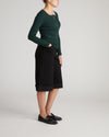 Henley Long Sleeve Ribbed Tee - Forest Green/Striped Trim | Plus Size & Straight Size Women's Fashion | Universal Standard