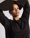 Yasmin Flare Sleeve Ribbed Top - Black | Plus Size & Straight Size Women's Fashion | Universal Standard