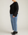 Yasmin Flare Sleeve Ribbed Top - Black | Plus Size & Straight Size Women's Fashion | Universal Standard