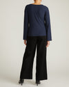 Yasmin Flare Sleeve Ribbed Top - Midnight | Plus Size & Straight Size Women's Fashion | Universal Standard
