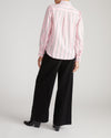 Janet Tie-Neck Cotton Poplin Shirt - Pink Horizon Stripe | Plus Size & Straight Size Women's Fashion | Universal Standard