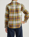 Janet Tie-Neck Cotton Poplin Shirt - Brown Plaid