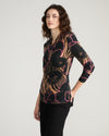Tau Wrap Neck Liquid Jersey Top - Poppy Field Print | Plus Size & Straight Size Women's Fashion | Universal Standard