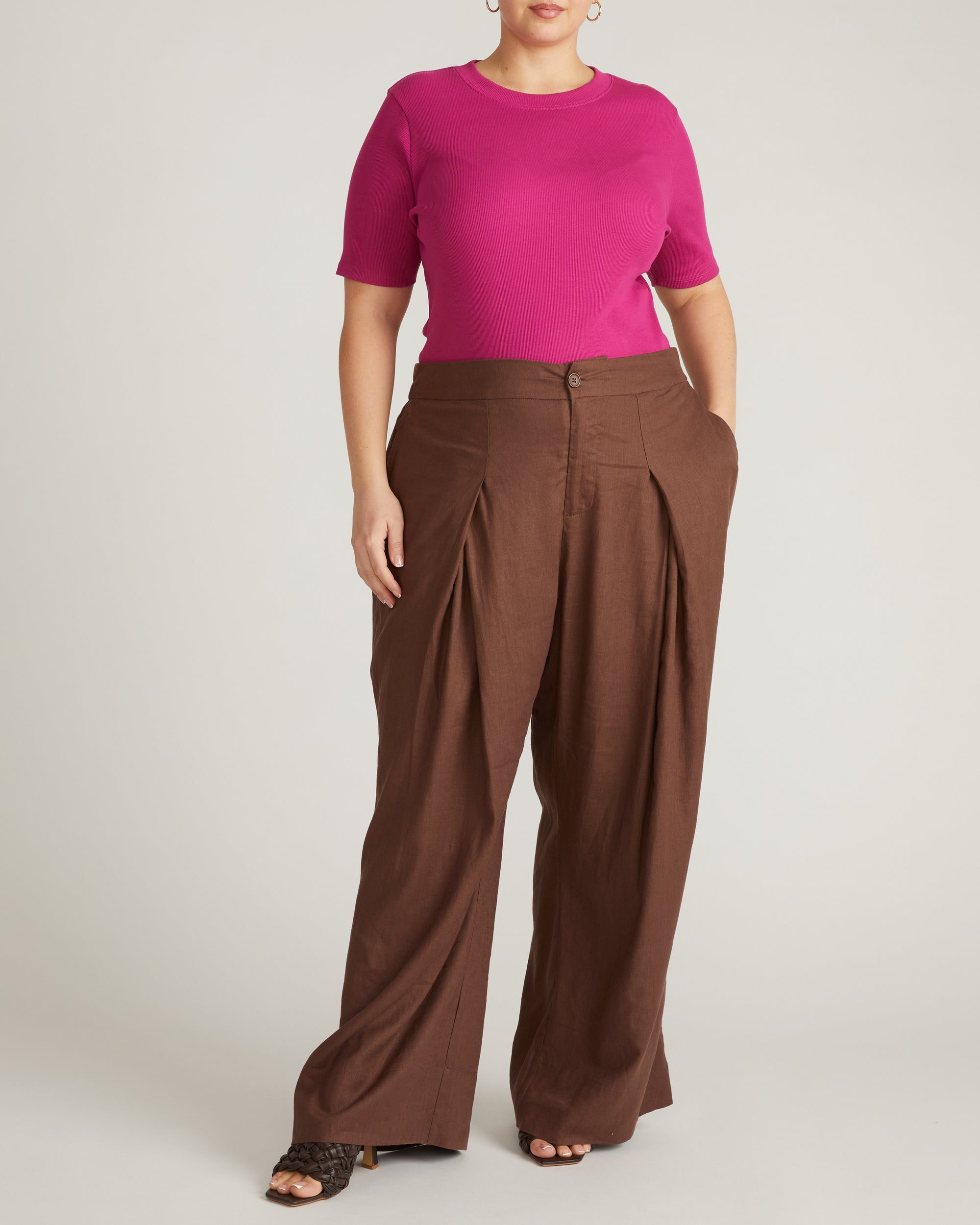Classic Ribbed Tee - Hyper Pink | Plus Size & Straight Size Women's Fashion | Universal Standard
