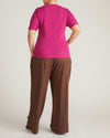 Classic Ribbed Tee - Hyper Pink | Plus Size & Straight Size Women's Fashion | Universal Standard